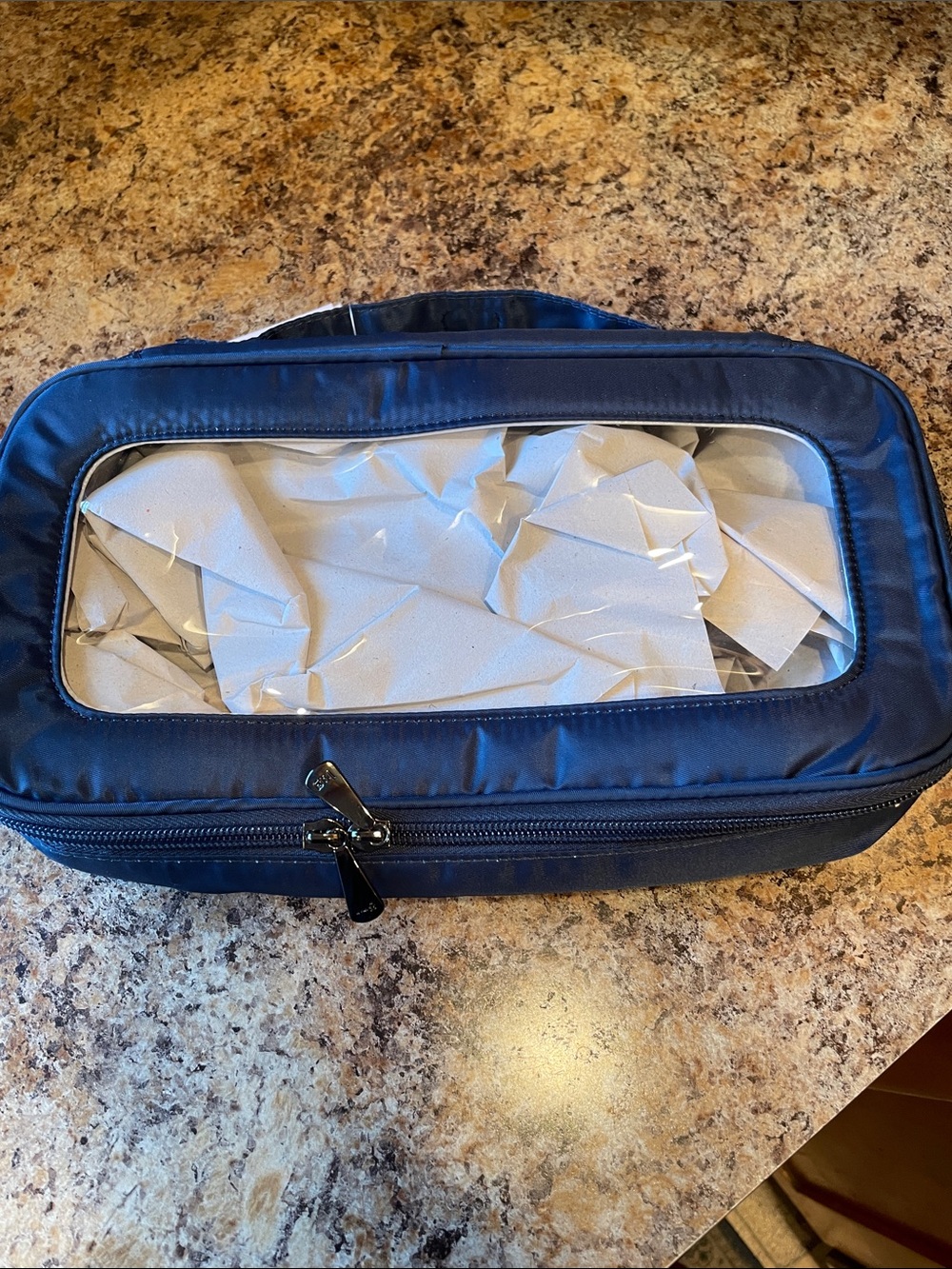 lug Navy Blue bag with Clear Top Window